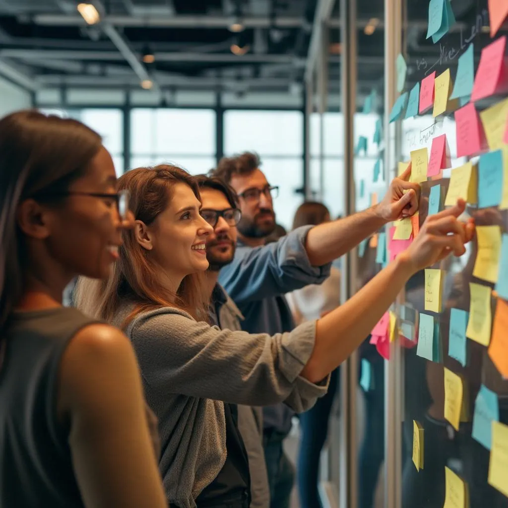 Session de brainstorming de l'équipe FinancesIA